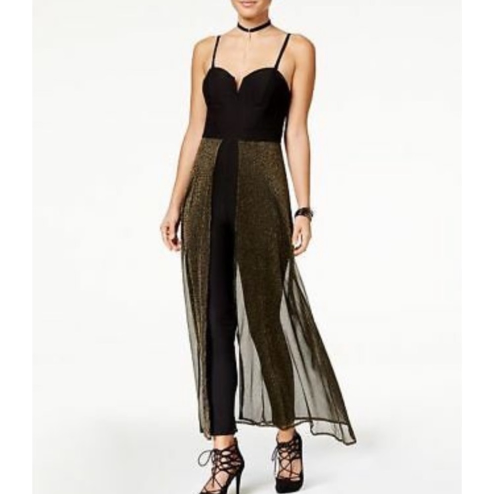 Metallic Mesh Jumpsuit